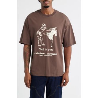 Criminal Damage Self Defense T-Shirt in Chocolate at Nordstrom Rack, Size Small
