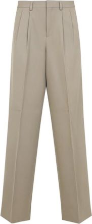 Celine Pleated Broeken - Dames - Broeken - Beige - M - Katoen - Broeken