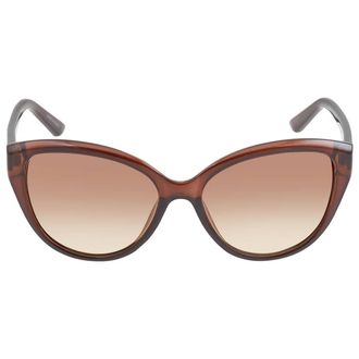 Calvin Klein Brown Gradient Cat Eye Ladies Sunglasses CK19536S 210 55