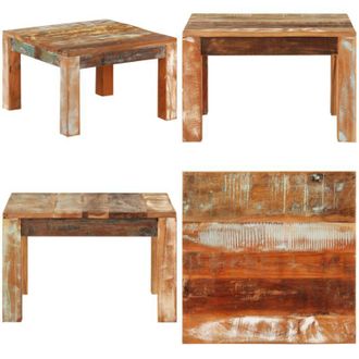 vidaXL Tavolino da Salotto 55x55x35 cm in Legno Massello di Recupero - Tavolino in legno massello - Tavolino in legno riciclato