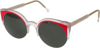 Retro Superfuture Sunglasses, unisex, Red, 51 MM, Coral Red Lucia Sunglasses