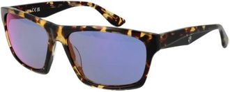 BMW Bruine Rechthoekige Zonnebril met Spiegelglazen - Heren - Zonnebrillen - Veelkleurig - ONE Size - Accessoires
