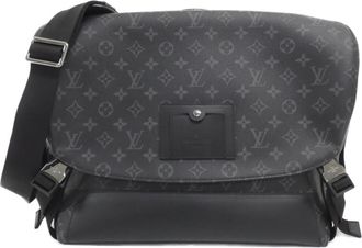 Louis Vuitton Black Coated Canvas Shoulder Bag (Pre-Owned)