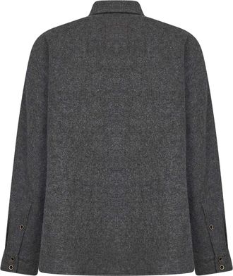 Uma Wang Mens Overshirt Tavis Grey Virgin Wool Shirt