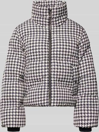 HUGO BOSS Boxy Fit Steppjacke mit Vichy-Muster Modell FILORA-1 in Black, Größe XXL