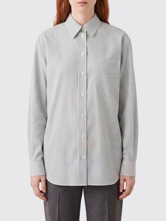 The Row Camicia in cotone a righe con colletto classico e orlo asimmetrico