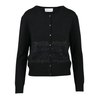 Ermanno Scervino Truien & Vesten, Dames, Zwart, M, Polyester, Rebecchina Cardigan