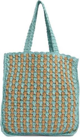 Collection XIIX Two-Tone Crochet Tote Bag in Blue Multi at Nordstrom Rack