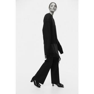 H&M Flared Trousers in Black at Nordstrom, Size 10