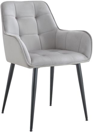 Clp Clp - Funda De Terciopelo Para Silla De Comedor Ferndale Gris Claro