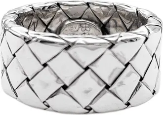 Bottega Veneta Silver Silver 925 Band Ring (Pre-Owned)