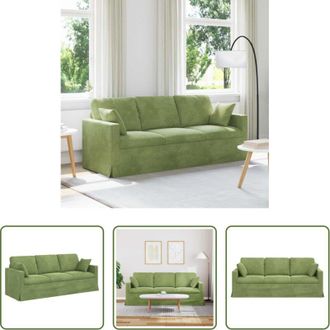 vidaXL Divano ergonomico - Divano Verde chiaro 198 x 78 x 80 cm Velluto