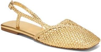 Franco Sarto Ilona Slingback Flat in Ocra Gold at Nordstrom, Size 8.5