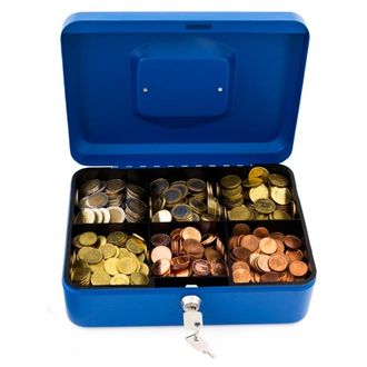 Trade Shop Trade Shop - Casos De Safety Portables Con Steel Portuntry + 2 Keys 20 X 16 Cm