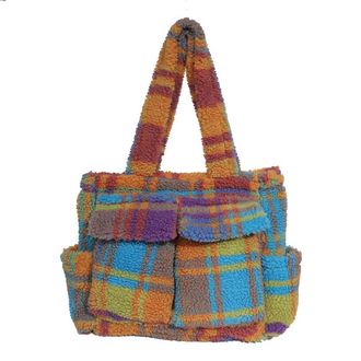 Generic Autumn and winter faux plush large bag fashionable shoulder handbag