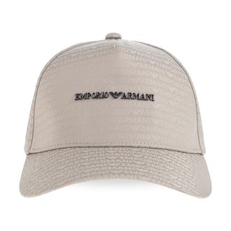 Emporio Armani Caps, male, Gray, Size: ONE SIZE Logo Baseball Cap