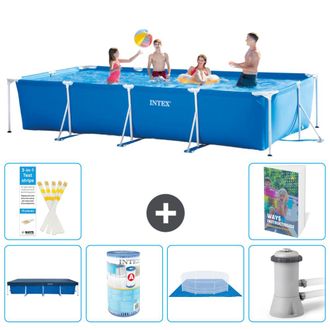 Intex Piscina Con Estructura Rectangular - 450x220x84 Cm - 7-piezas S167
