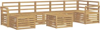 vidaXL Conjunto De Sof&aacute;s De Exterior 8 Uds. Blanco Vidaxl