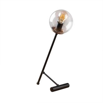 Wonderlamp L&aacute;mpara de mesa negro moderno con bola de cristal transaprente