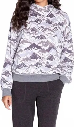PJ Salvage Bound Lounge Hoodie In Ivory Grey Mountain