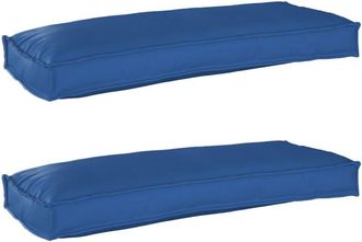vidaXL Juego De Cojines De Paleta 2 Pcs Azul Real 100 X 40 X 8 Cm Vidaxl