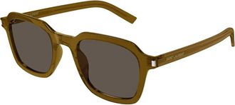 Saint Laurent SL 715 Slim 005 Zonnebrillen - unisex - Zonnebrillen - Bruin - 49 MM - Nylon - Accessoires