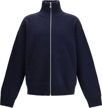 Axel Arigato Truien & Vesten, Heren, Blauw, L, Wol, Moderne Zip-Up Gebreide Trui