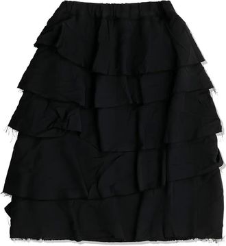 Comme Des Gar&ccedil;ons Minigonna con ruches - Nero