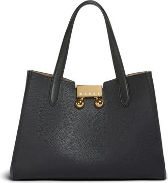 Marni Stijlvolle Handtassen voor elke gelegenheid - Dames - Handtassen - Zwart - ONE Size - Leer - Tassen