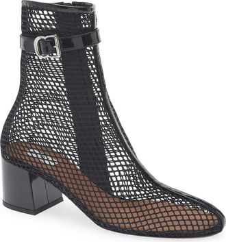 Alaia Fishnet Bootie in Noir at Nordstrom, Size 35