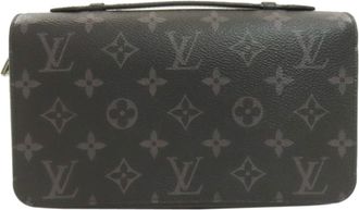 Louis Vuitton Monogram Eclipse Black Monogram Eclipse Long Wallet (Bi-Fold) (Pre-Owned)
