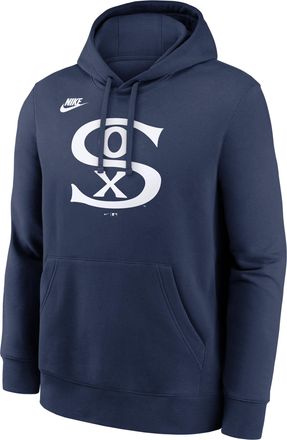 Nike Chicago White Sox Cooperstown Logo Club Nike Mens MLB Pullover Hoodie in Blue | NKDK44BCWS-9N3