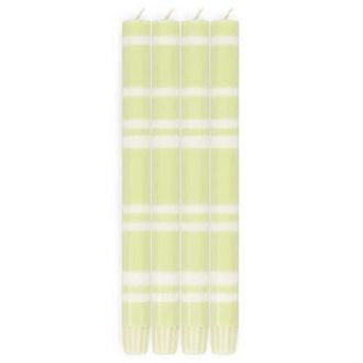British Colour Standard Striped Dinner Candles - Set of 4 in Eau De Nil/pearl at Nordstrom