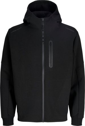 Jack & Jones Kapuzensweatshirt JACK & JONES JCOFUSION FULL ZIP SWEAT HOOD, Herren, Gr. XXL, schwarz, angeraute Sweatware, Obermaterial: 72% Polyester, 28% Baumwoll