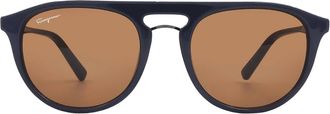 Ferragamo Amber Oval Mens Sunglasses SF1090S 414 54