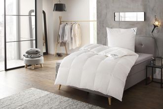 HOME AFFAIRE Daunenbettdecke »Köniz, Bettdecke 135x200 cm, 155x220 cm und weitere Grössen« normal Füllung 60Daunen40Federn 1 Stk. tlg. Bettdecken, Sommer, Winter, 