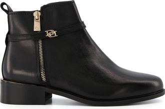 Dune London Ladies PAP Zip Detail Ankle Strap Boots Size UK 4 Flat Heel Ankle Boots