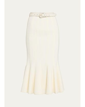Sergio Hudson Stretch Crepe Midi Tulip Skirt