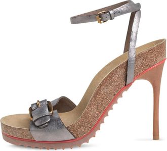 Stella McCartney Sandali con fibbia 105mm - Argento