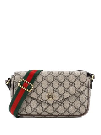 Gucci Ophidia Envelope Flap GG Coated Canvas Mini shoulder bag - Brown