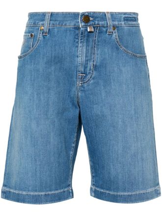 Jacob Cohen mid-rise denim shorts - men - Elastane/Cotton/Elastomultiester - 32 - Blue