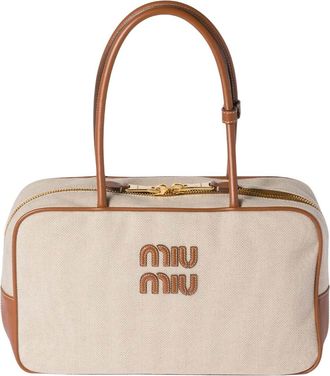 Miu Miu Beige Beau Large Shoulder Bag