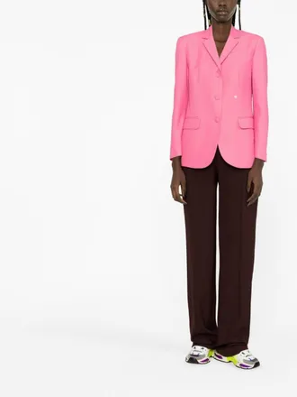 Palm Angels Logo-Embroidered Cotton Blazer - Pink