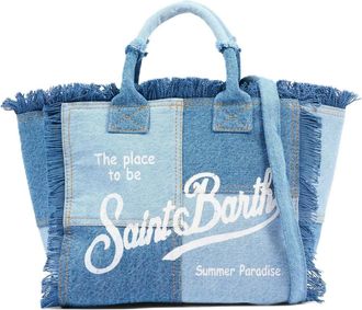 MC2 Saint Barth Denim Blue Colette Cotton Handbag