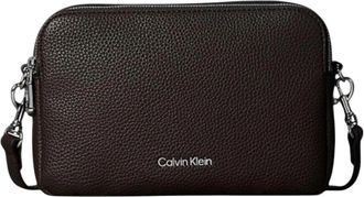 Calvin Klein Webbing 2X Strap Camera Bag - Dames - Schoudertassen - Bruin - ONE Size - Tassen