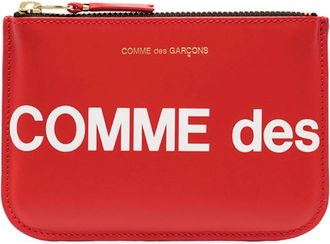 Comme Des Gar&ccedil;ons Huge Logo Wallet - unisex - Portefeuilles - Rood - ONE Size - Leer - Accessoires