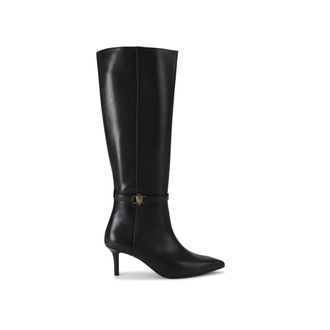 Kurt Geiger Womens Leather Kensington Flexi Knee Boots - Black - Size UK 2