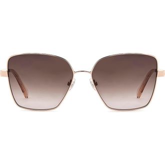 Fossil 57mm Gradient Square Sunglasses in Red Gold/Brown Sf at Nordstrom