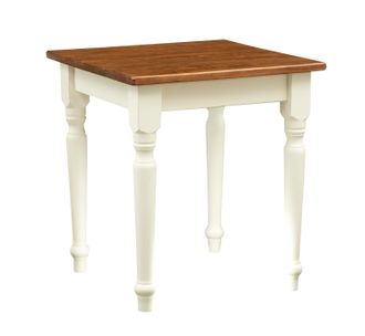 Biscottini International Biscottini - Mesa Country De Madera Maciza De Tilo Armaz&oacute;n Blanco Envejecidaocon Plan Acabada Con Efecto Nogal