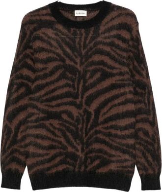 P.A.R.O.S.H. Round-neck Truien - Dames - Ronde hals truien - Bruin - L - Truien & Vesten
